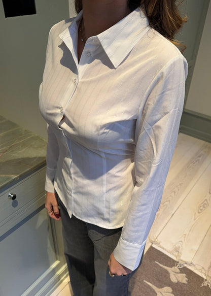 Alberte fitted shirt - White/silver