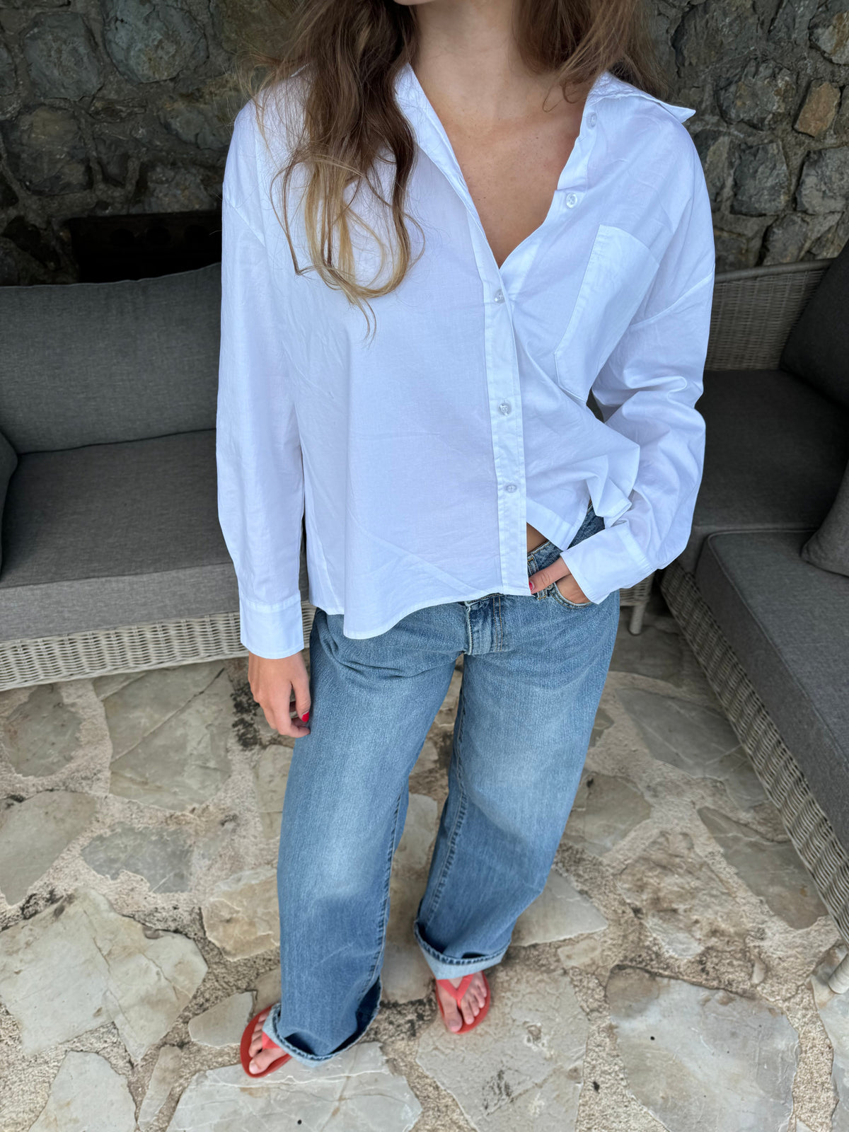 Kendall button shirt - White
