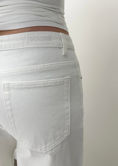 Low waist jeans off-white (tall)
