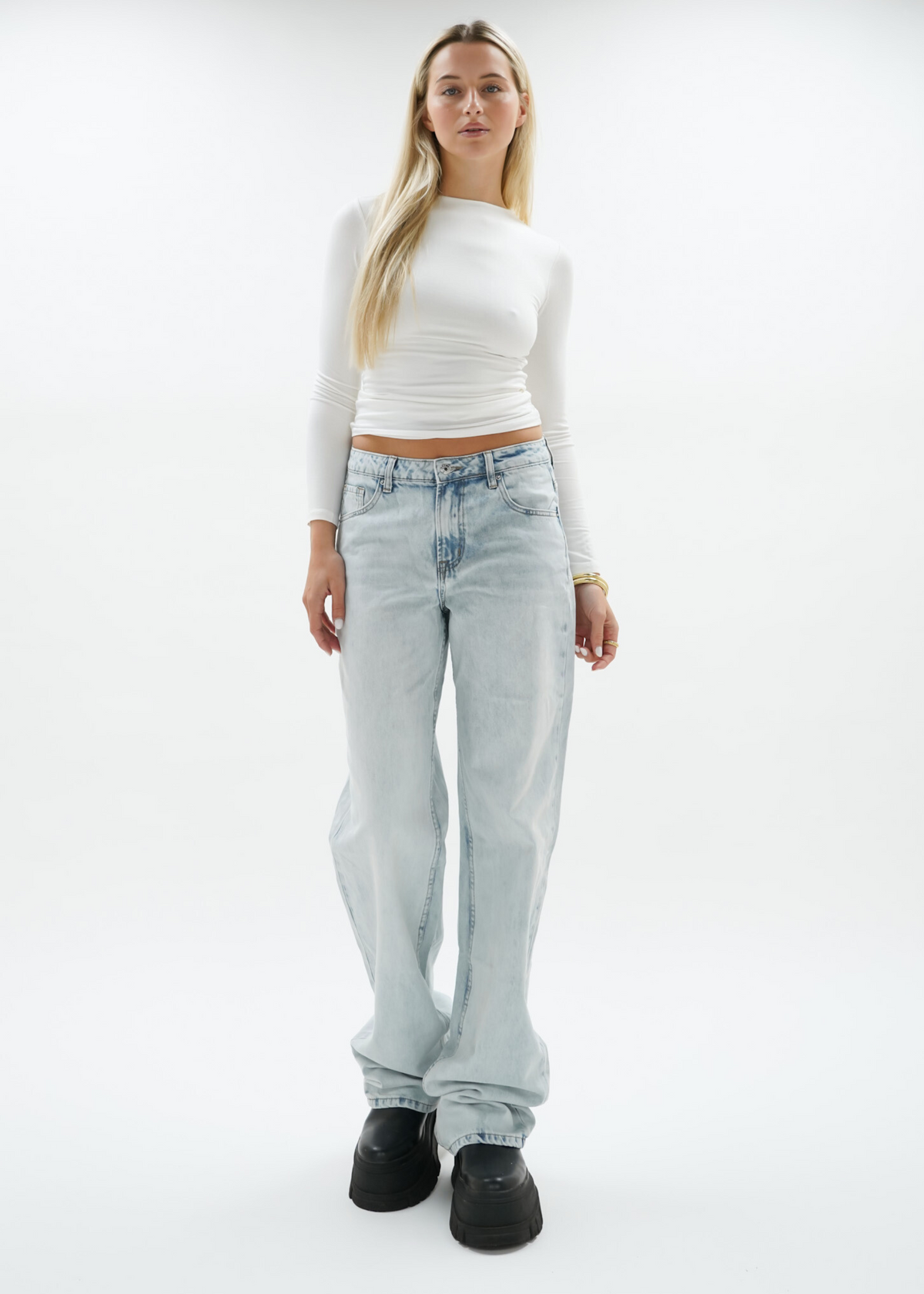 Low waist jeans light washed blue (tall)