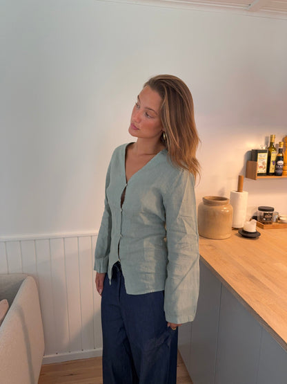 Amula linen shirt – Mint green