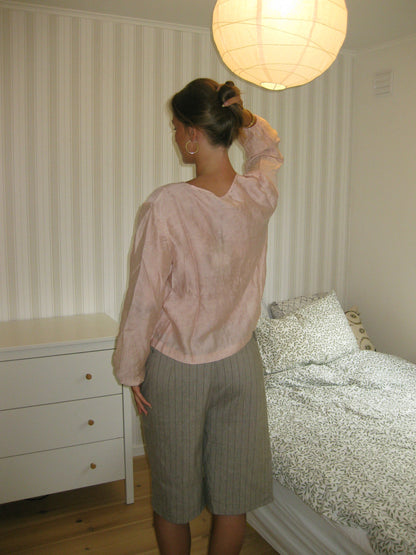 Kirstin shirt with tie details – Pink